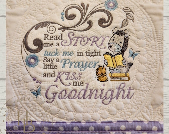 Personalized Baby Quilt: Embroidered Name, Custom Nursery Decor