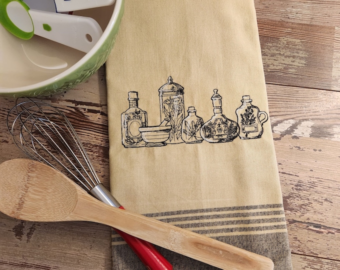 Personalized - Custom Towels - Apothecary Kitchen Towels