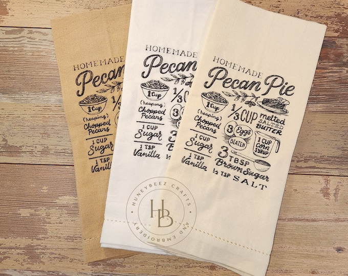 Personalized - Custom towels - Pecan Pie - Kitchen Towels