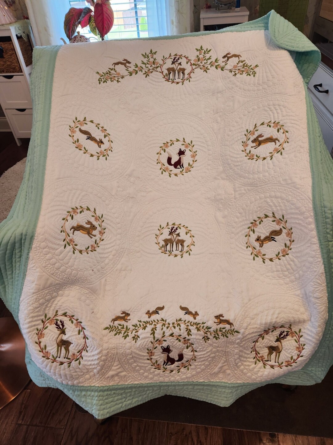 Custom Baby Quilt Tiny Woodland Animals Baby Quilt Etsy