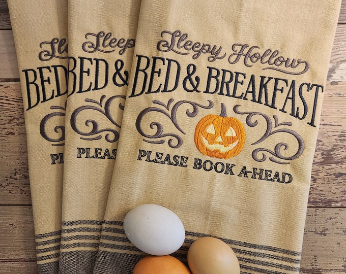 Personalized - Custom Towels - Sleepy Hollow Kitchen Towels