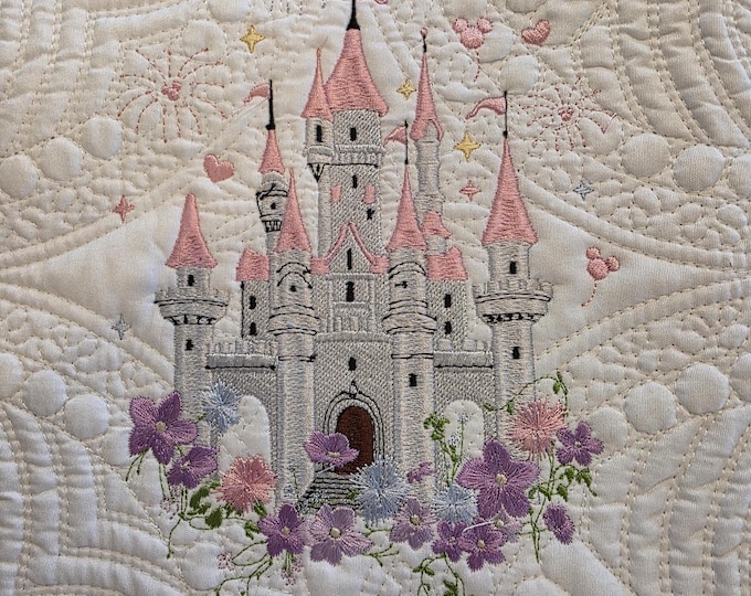 Custom Embroidered Baby Quilt: 100% Cotton Heirloom Blanket
