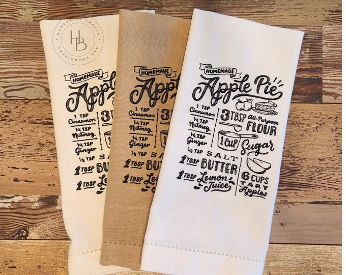 Personalized - Custom Towels - Apple Pie Kitchen Towels
