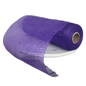 RE134123-10.25&quot; x 10yd Deluxe wide foil mesh-purple/purple foil,Wreath Supplies,Deco Mesh,Craft Supplies,10 inch purple deco mesh,Halloween