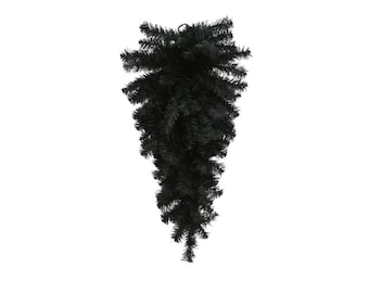 24" Black Teardrop Swag – Vibrant Halloween or Seasonal Wreath Base | TCT Crafts -82298-BK