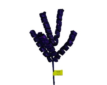 16&quot; Purple Glitter Frizzy Curly Pick/Spray by TCT Crafts - Sparkling Holiday Decor-82510PU