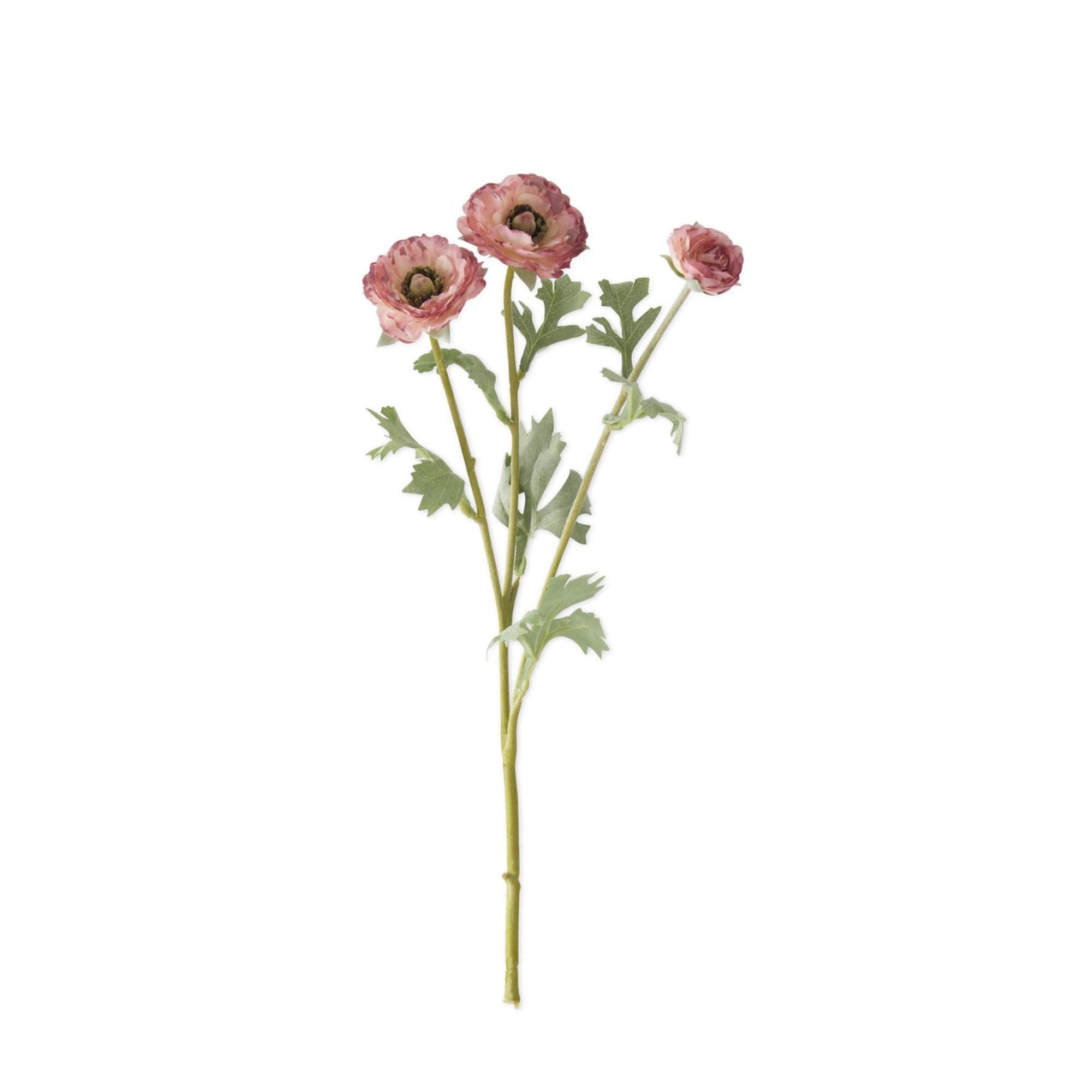 Pink Ranunculus Stem Artificial 18 Inch 3 Head Faux Flower-18803c-pk - Etsy