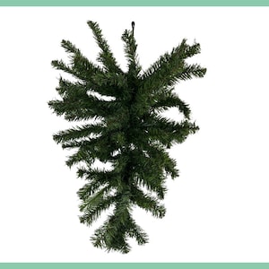 VTD001-24&quot; Artificial Canadian Pine Teardrop Swag 61 tips-Green,Wreath Base, Pine Wreath Base, Wreath,Swag Base,Pine Swag Base,Teardrop Swag