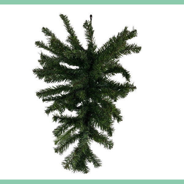 VTD001-24" Artificial Canadian Pine Teardrop Swag 61 tips-Green,Wreath Base, Pine Wreath Base, Wreath,Swag Base,Pine Swag Base,Teardrop Swag