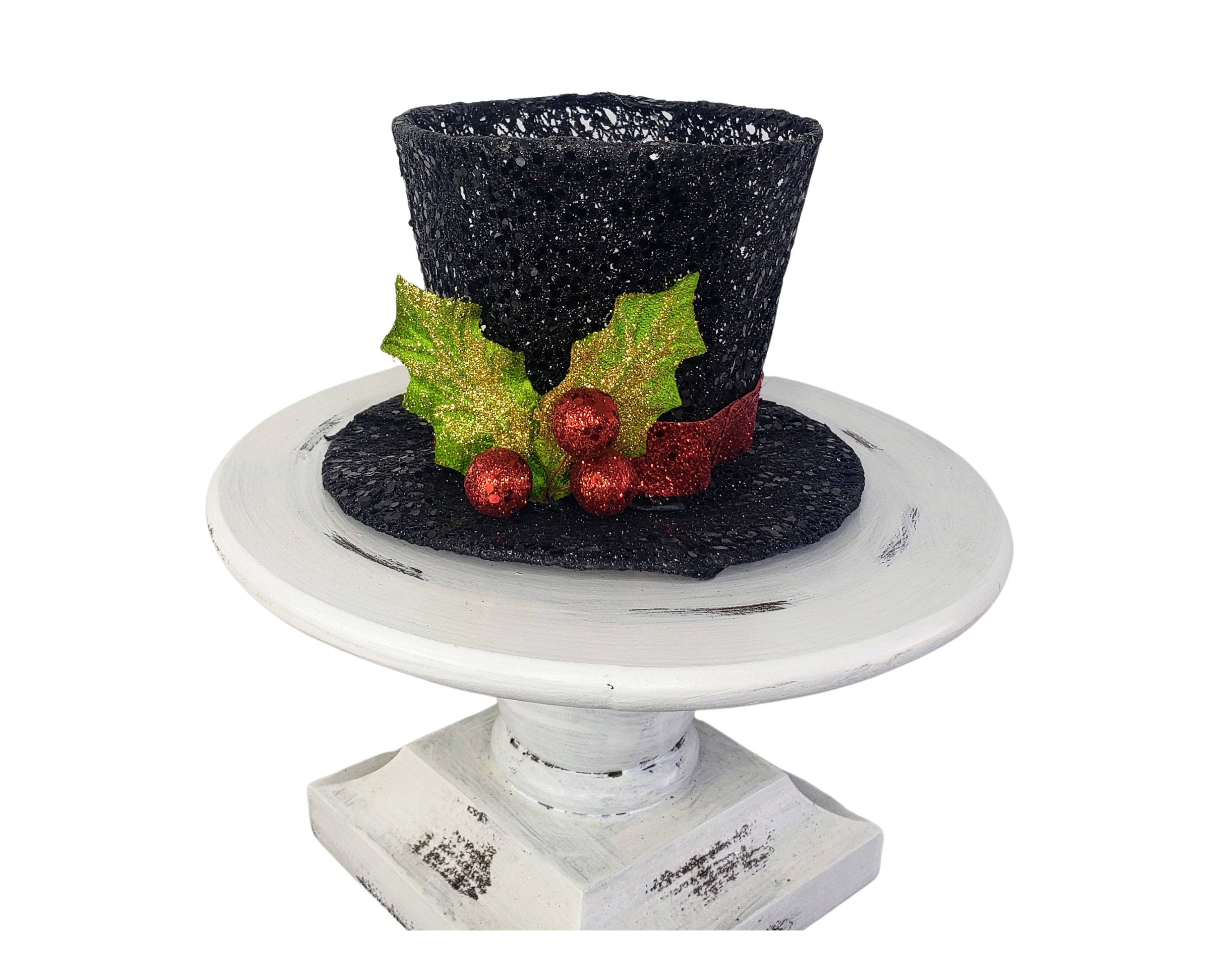 Xc8304-4.5 Glitter Christmas Top Hat 