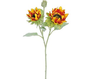 Orange Rust Sunflower Spray for Fall Wreaths and Arrangements-5312-OGRT
