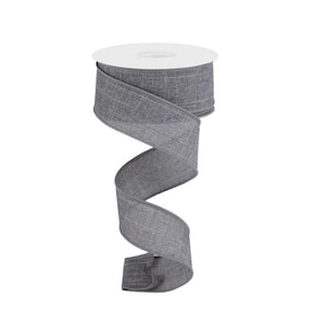 1.5"x10yd Grey Royal Burlap Wired Ribbon - Perfect for Crafts, Gift Wrapping, and Decorations - RG1278NJ