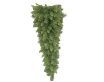 Pine Deluxe Teardrop Swag Base — Christmas Door Swag Supply, DIY Holiday Greenery, 24 Inch-CVTD115
