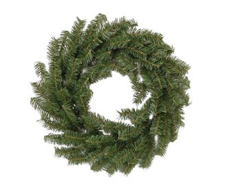 24" Canadian Pine Wreath | Full Artificial Evergreen Christmas Wreath Base | DIY Holiday Wreath Making Supply | 160 Tips-CVW024ELV
