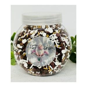 150g Smore's Themed Polymer Clay Faux Sprinkle Mix - Ideal for Fake Bakes, Clay Art, Slime - Unique and Playful