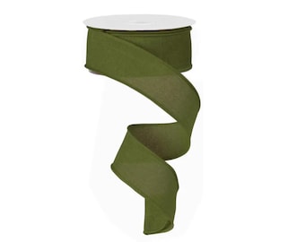 Royal Sackleinen Drahtband 4cm x 10m –Moosgrün-RG127852