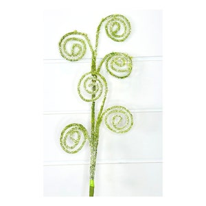 Versatile Green Beauty: 27&quot; Moss Spiral Curl Spray-63320GN