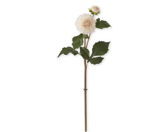 Cream Dahlia Stem Real Touch 20 Inch Faux Flower Bud Bloom-17277A-CR