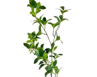 TCT Crafts Artificial 38" Green Mini Ficus Leaf Branch - Craft and Home Decor Supply - Artificial Greenery for Arrangements - FL6103-G