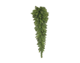 36" Deluxe Artificial Teardrop Swag | Green Pine Christmas Door Swag | DIY Holiday Decoration | 85 Tips-CVTD119