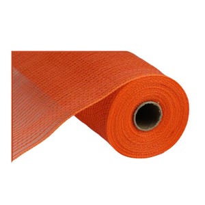 10.25&quot;x10yd Orange Faux Jute Stripe Deco Mesh Roll | Fall Wreath Mesh, Pumpkin Craft Supplies, Rustic Halloween, DIY Decorations-RY831220