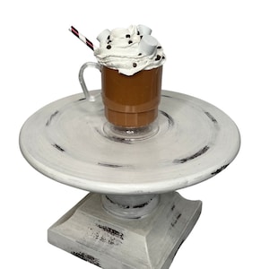 Fake Hot Chocolate,Faux Cocoa,Fake Hot Chocolate with chocolate chips,Coffee Bar decor,Tiered Tray decorations,Hot Cocoa,Hot Chocolate Mug
