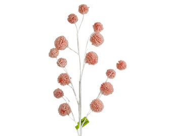 Pink Blooms: 28-Inch Pink Snowball Allium Spray - Graceful Floral Accent for Your Décor-85550PK