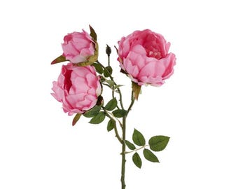 Artificial Pink Peony Spray - Spring Floral Stem for Arrangements, Wreaths, Centerpieces, or Home Decor - Floral Supplies (FS376022)