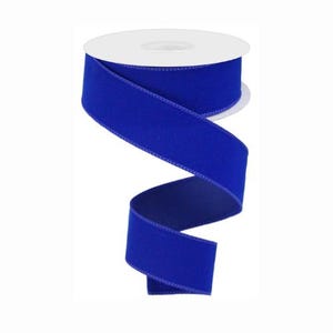 1.5&quot;x10yd Royal Blue Velvet Wired Ribbon – Indoor Craft and Decor | TCT Crafts I RL194225