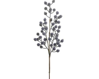 Iced Dark Blue Berry Spray 26"-F4506751