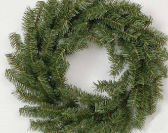 VW024-24" Artificial Canadian Pine Wreath/W 220 Tips Double Ring,Wreath Base, Pine Wreath Base, Wreath Supplies,24 inch wreath base,24 inch