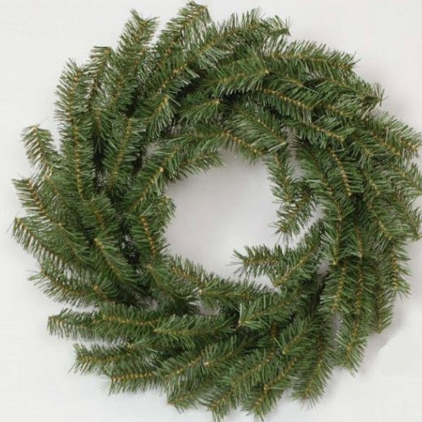 VW024-24" Artificial Canadian Pine Wreath/W 220 Tips Double Ring,Wreath Base, Pine Wreath Base, Wreath Supplies,24 inch wreath base,24 inch