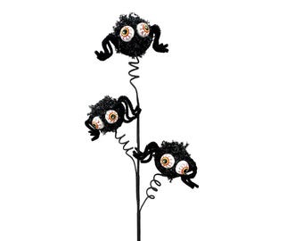 Black Googly Eye Spider Spray x3 26"-57428BK