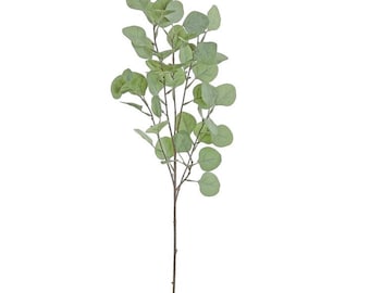 Frosted Money Leaf Spray - Sage Silver Dollar Eucalyptus - 35 Inch-FL4493-SG