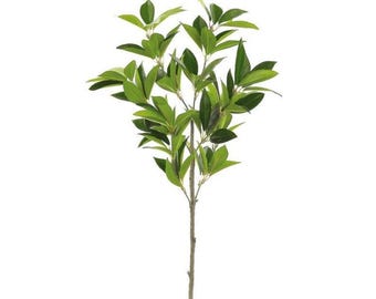 Ramo di foglie di mirto artificiale da 28" con 6 steli / Verde artificiale realistico per centrotavola, bouquet, ghirlande e decorazioni per la casa - FL2666-G