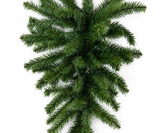 Canadian Pine Teardrop Swag Base — Christmas Door Swag Supply, DIY Holiday Greenery, 24 Inch