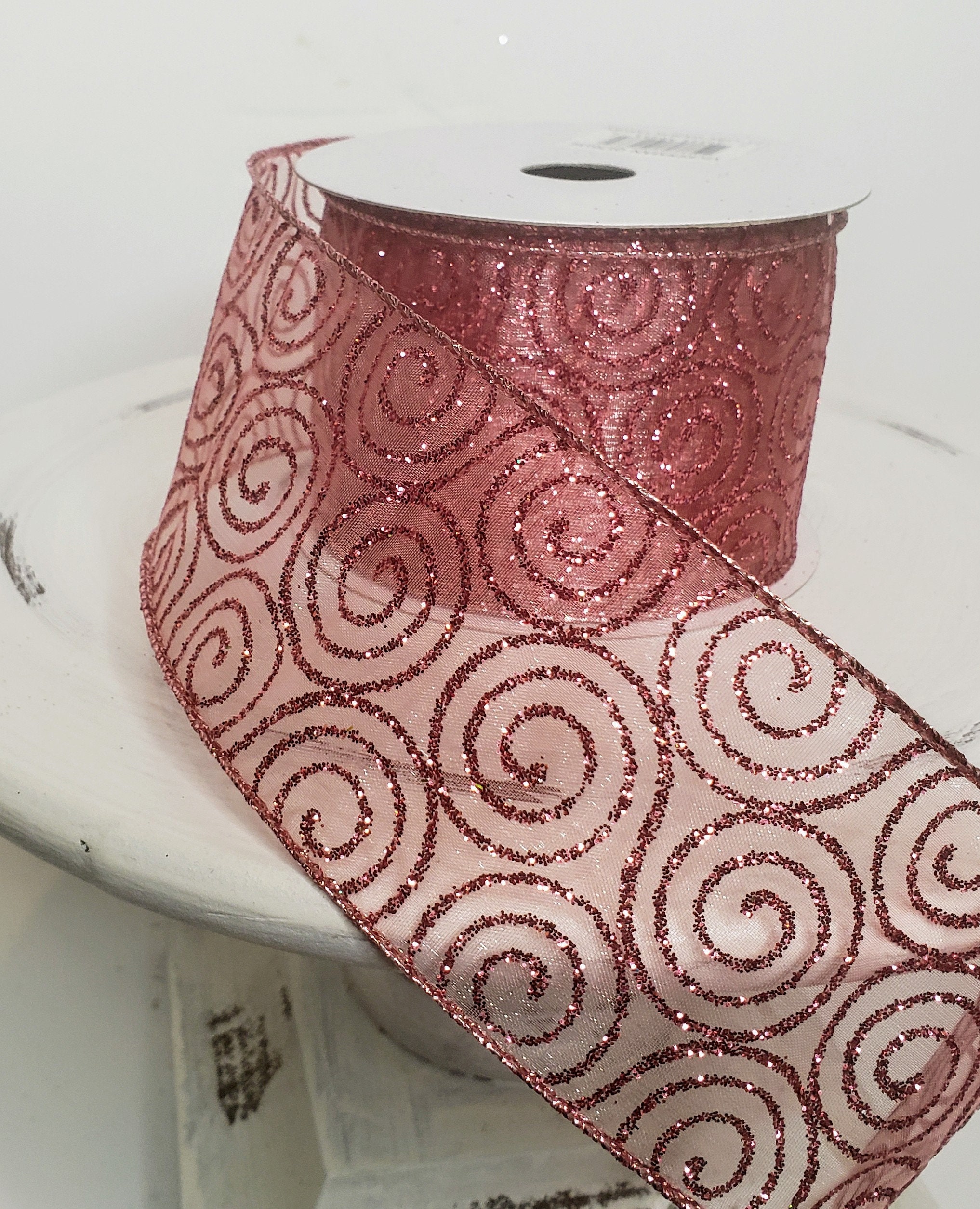 Pink Swirl Ribbons Q170096-2.5