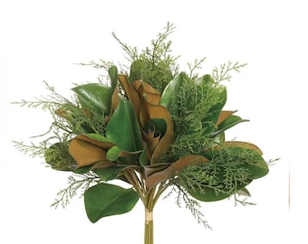 Magnolia Leaf Cedar Bundle - Woodlands Everyday Greenery Filler - 18 Inch-PM3581-G