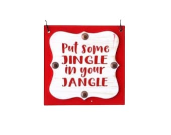 4" MDF Christmas Sayings Signs Ornament,Wreath Supplies,Christmas Decor,Small Christmas Signs,Holiday Signs,Wreath Attachments
