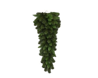 Pine Teardrop Swag Base — Christmas Door Swag Supply, DIY Holiday Greenery Base, 30 Inch-CVTD030