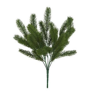 17 &quot;Künstlicher Engelkiefernbusch - Im Freien sicherer Plastikgrünschaft, Weihnachtskranzfüller, DIY-Feiertagsarrangement & Porch-Dekor-81818