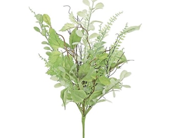 28インチ 緑豊かな人工ミックス葉＆シダブッシュ - DIYアレンジメント、ホームデコレーション、センターピースに最適 - TCT Crafts (PM2240-G)