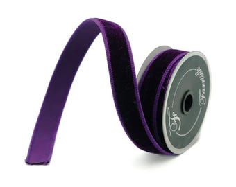 Luxurious Farrisilk 1" x 10 yd Purple Velvet Wired Ribbon | Premium Holiday Craft Supply-RG008-27