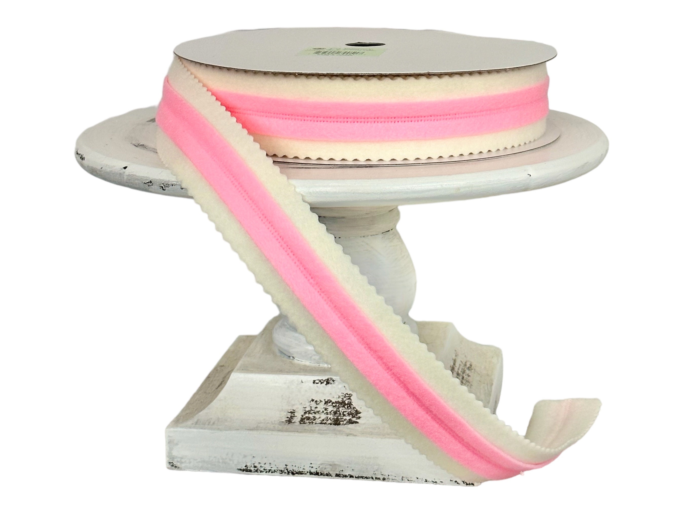 1.5x10yd Pink/white Ribbon Candy Wired Ribbon Festive Craft Supply for  Wreaths, Gifts, and More-mtx62877 