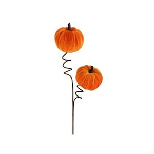 Charming Plush Pumpkin Spray | 28&quot; Orange Pumpkin Décor by TCT Crafts | Set of 2 Mini Pumpkins -57146OR