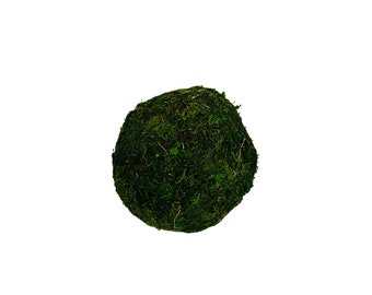 BQ081-4" Moss Ball-Green,decorative bowl filler,ball wreath attachments, dough bowl filler,Dough Bowl Decor,Decorative Natural Moss Ball