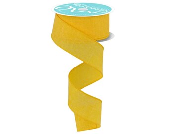 Royal Sackleinen Drahtband 4cm x 10m –Sonnengelb-RG12788N