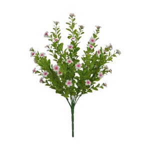17 &quot;&quot;Rosa künstlicher Füllbusch - 9-Stiel-künstliches Blumengrün für Kränze, Mittelstücke, Blumensträuße und Frühlings- und Sommerdekoration - 82396-PK.&quot;
