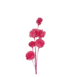 19H&quot; Flocked Pom Pom Sprays - Playful Artificial Decor in Your Choice of Colors