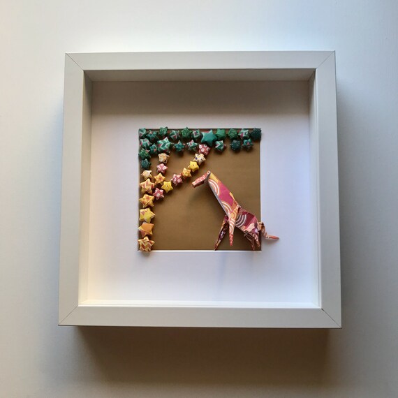 Download Origami Giraffe Frame 3d Etsy